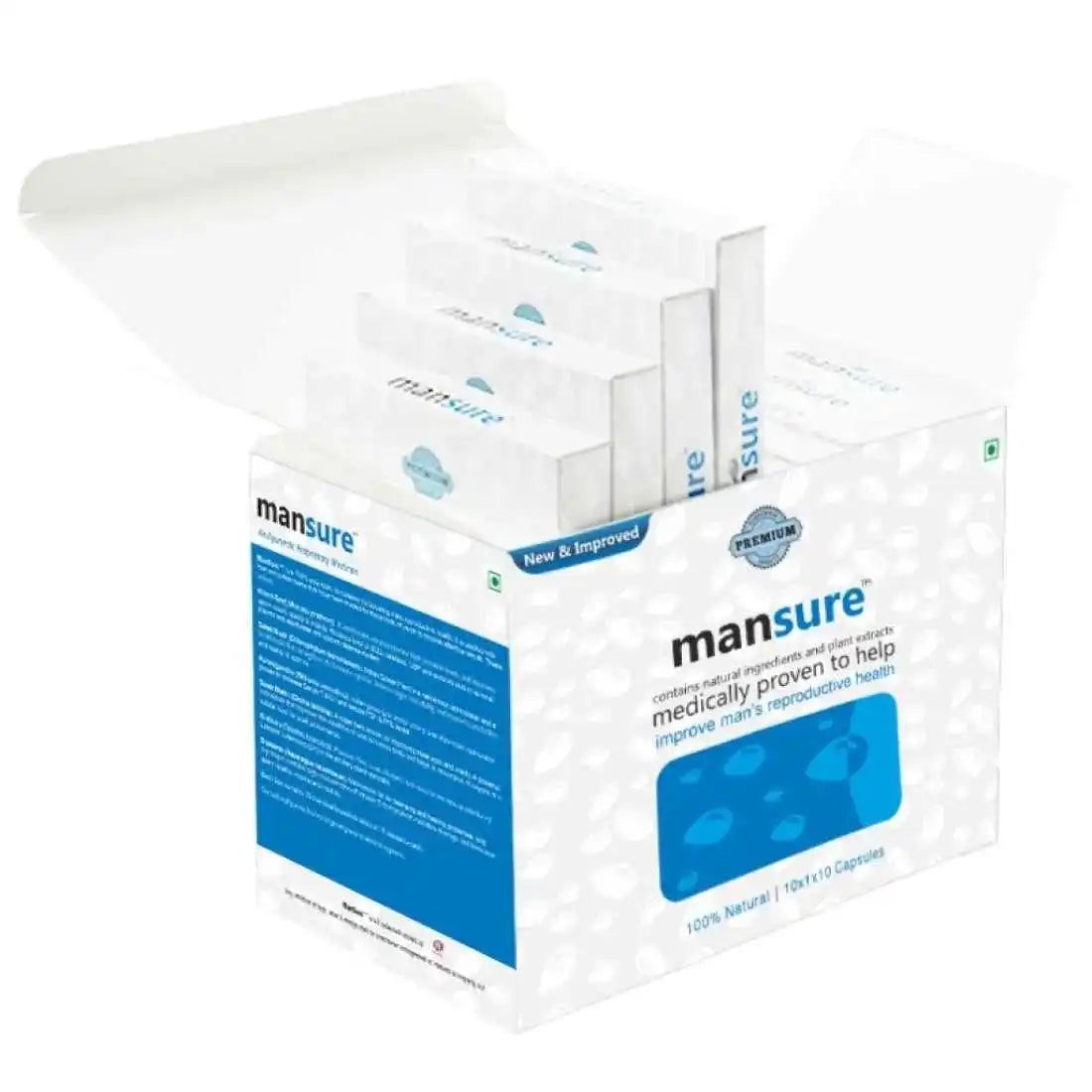 Wholesale | B2B | Bulk Order - ManSure Ayurvedic Reproductive Support for Men 45 Units (100 Capsules Each)