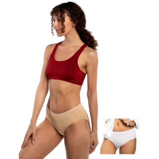Ashleyandalvis Bamboo Micro Modal, Anti Bacterial, Skinny Soft, Premium Hipster Women Hipster White, Beige Panty (Pack Of 2 )