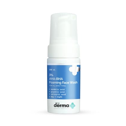 The Derma Co. 3% AHA-BHA Foaming Daily Face Wash (100ml)-100ml