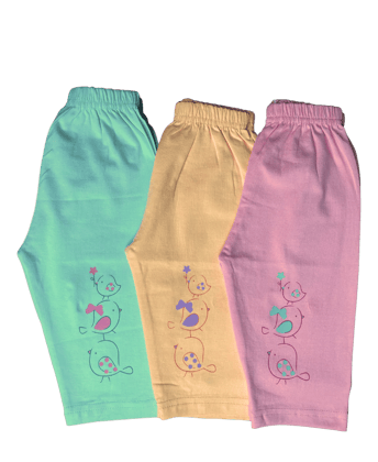 Birdie Full Length Cotton Knit Stretchable Leggings-06 - 12 M / Pink
