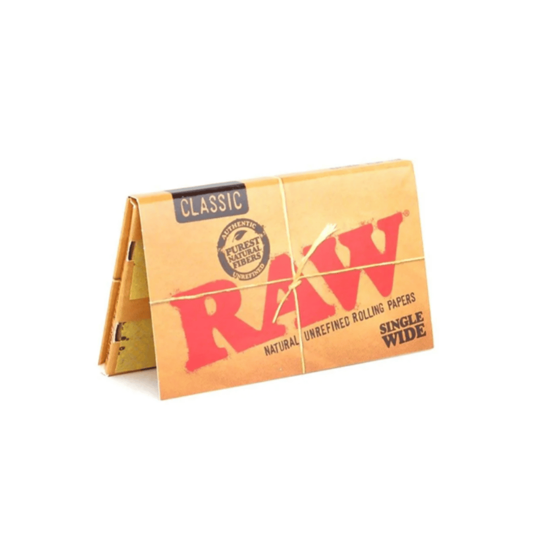 RAW Classic Single Wide Size Rolling Papers - 100 leaves