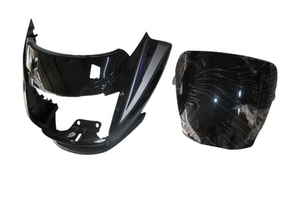 Headlight Visor Fit For Hero Super Splendor T-5 Black (Purple Sticker)