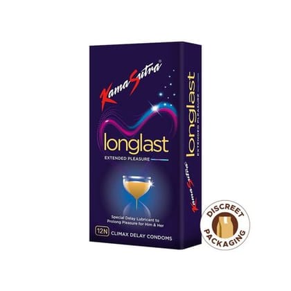 KamaSutra Long Last Condoms, 12 Units Box