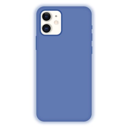 Bright Blue Liquid Silicon Case For Apple iPhone Models-Apple iPhone 12