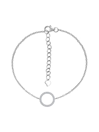 Love Circle Silver Anklet For Women