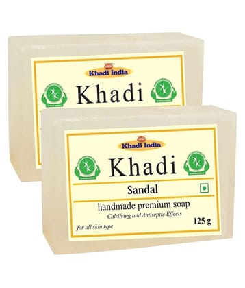 Premium Khadi Sandal  Soap 250 g Pack of 2