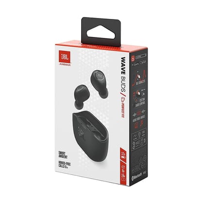 JBL Wave Buds TWS Black Earbuds-JBL Wave Buds TWS Black Earbuds