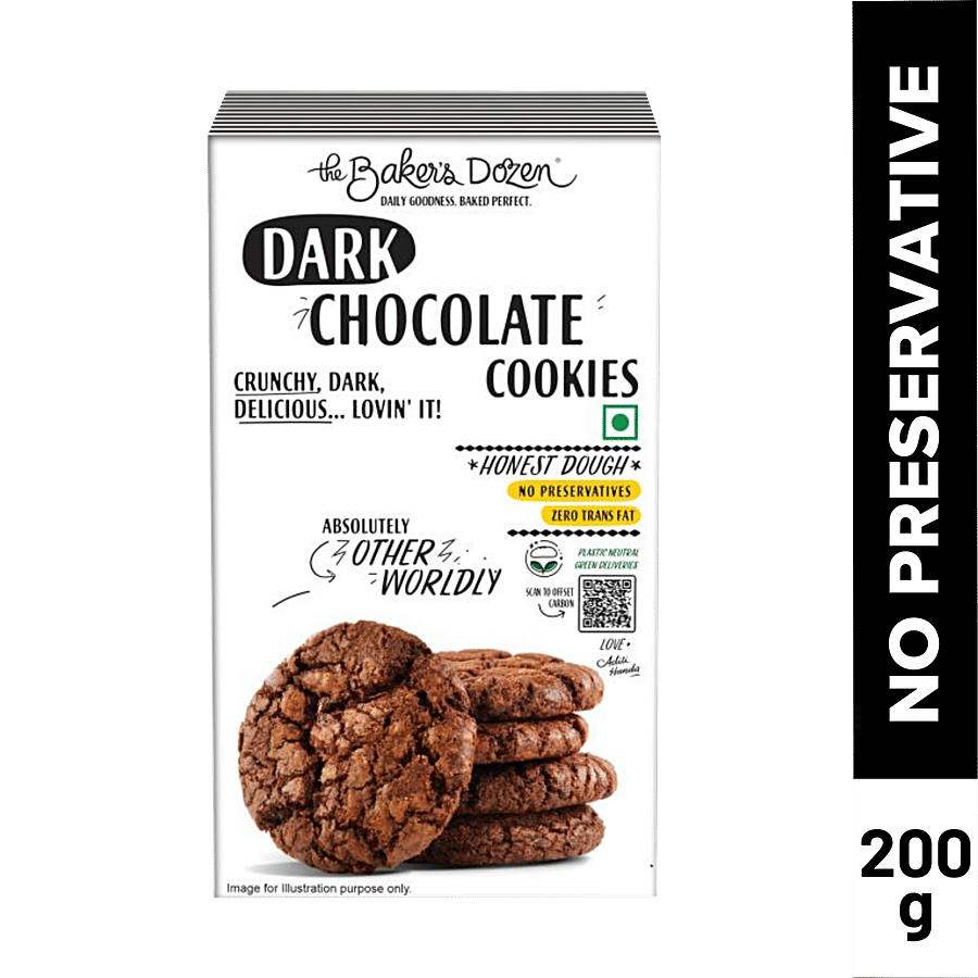 Baker's Dozen Dark Chocolate Cookies, 200 gm