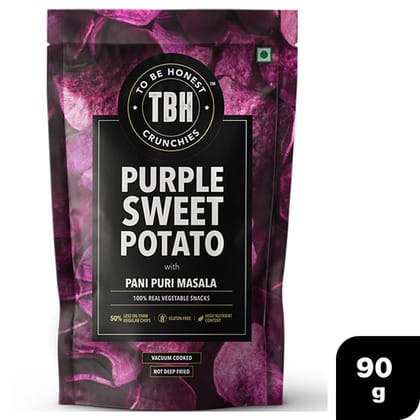 To Be Honest TBH Crunchies Purple Sweet Potato with Pani Puri Masala 90 g