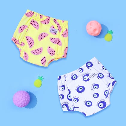 Potty Training Pants Evil Eye & Watermelon Print 4-5 Years Pack of 2-Size 4 (4-5 years)