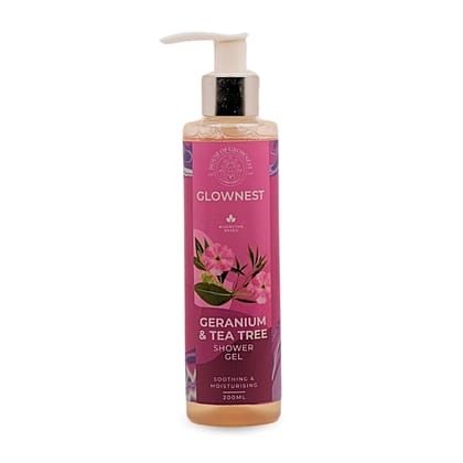 Glownest Bioenzyme Based Geranium & Tea Tree Shower Gel (200ml)