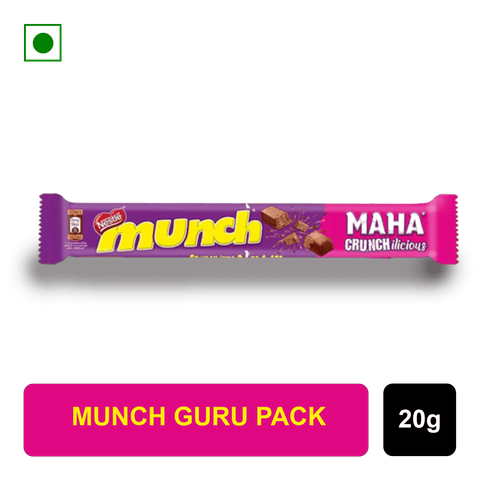 Nestle Munch Maha Crunchilicious chocolate bar guru pack, 20.1 gm Pack