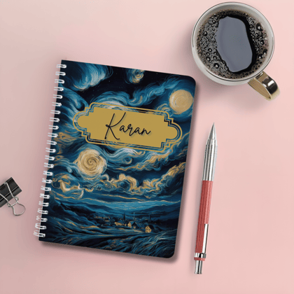 Personalised Notebook - A5 size - Lunar Dreams-Spiral Bound