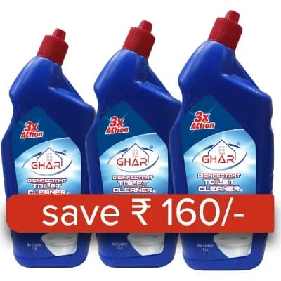 Mai Ghar Toilet Cleaner (Pack of 3 - 1 L Each)