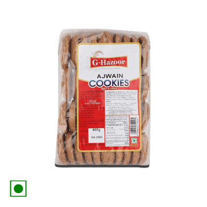 G-Hazoor Ajwain Cookies, 400 gm Pack