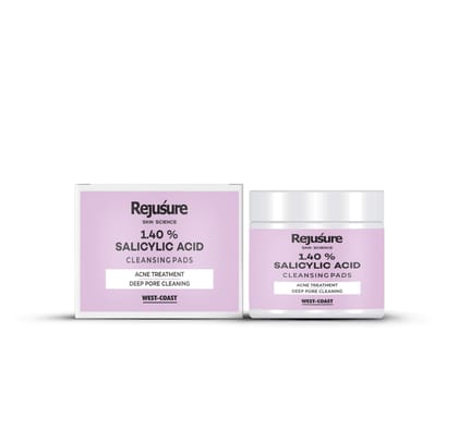 Rejusure Salicylic Acid Cleansing Pads - Acne Cleansing  Minimizes Dirt  Excess Oil  Skin care  Men  Women - 50 Pads-Rejusure Salicylic Acid Cleansing Pads - Acne Cleansing | Minimizes Dirt & Exc