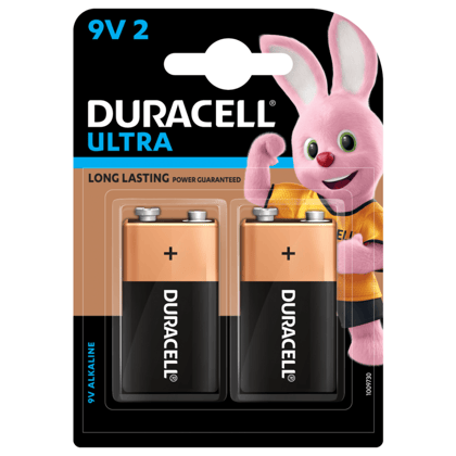 Duracell Ultra Alkaline 9V Batteries-Pack of 2