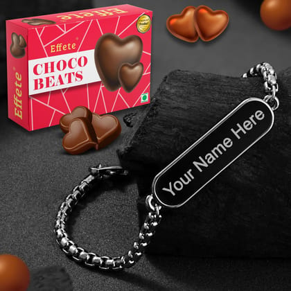 Customized Bracelet & Delicious Chocolate Combo Special For Gift