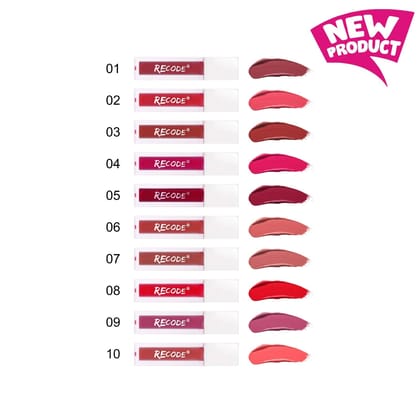 Recode Silky Matte Mini Liquid Lipsticks - 12.50 ml  (1.25ml x 10)