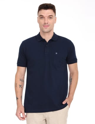 Coral Navy Colour T-Shirt for Men - 7007-M