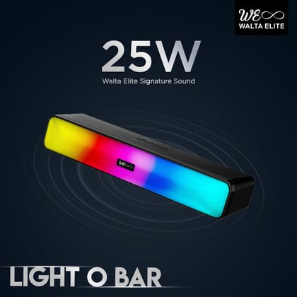 Walta Elite LIGHT ‘O’ BAR speaker with Connectivity of Bluetooth,USB & AUX, MINI SOUNDBAR OUTPUT-10W