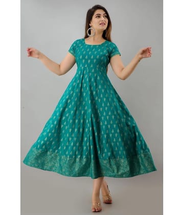 FabbibaPrints - Green Rayon Womens Fit & Flare Dress ( Pack of 1 ) - None