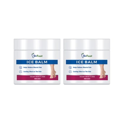 Dr Foot Ice Balm Cold with the Goodness of Menthol Mentha Oil Hemp Seed Oil Glycerin - 100gm Pack of 2-Dr Foot Ice Balm Cold with the Goodness of Menthol, Mentha Oil, Hemp Seed Oil, Glycerin - 10