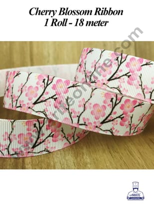 CAKE DECOR™ 1 Roll Cherry Blossom Ribbon | Gift Wrapping | Decoration (SBR-PR-011)