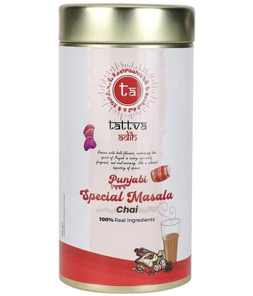 Tattva Adih Punjabi Masala Chai blend With star anise, Cardamom, Pepper, Fennel, Cinnamon, Tin 100g