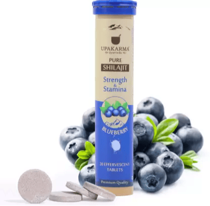 UPAKARMA Pure Shilajit Effervescent Tablets - Blueberry Flavour
