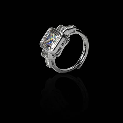 Solid Bezel Zircon Ring
