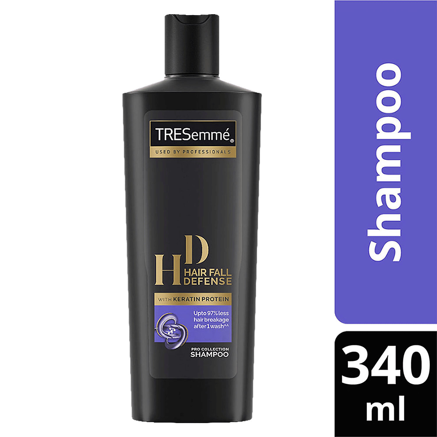 Tresemme Hair Fall Defense Pro Collection Shampoo - With Keratin Protein, Upto 97% Less Hair Breakage After 1 Wash, 340 Ml