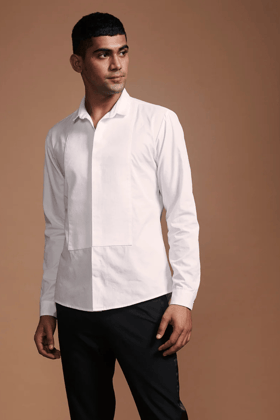 Tuxedo Shirt-S / White