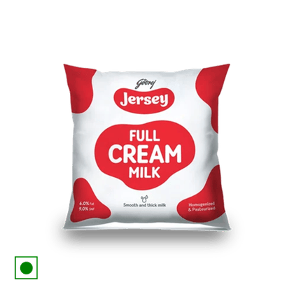 Godrej Jersey Full Cream Milk, 500 ml Pouch