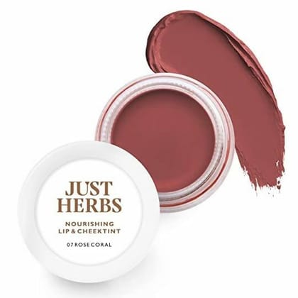 Just Herbs Nourishing Lip And Cheek Tint - 07 Rose Coral