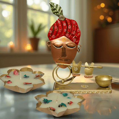 Krishna T-Lite & Decorative Diya Combo