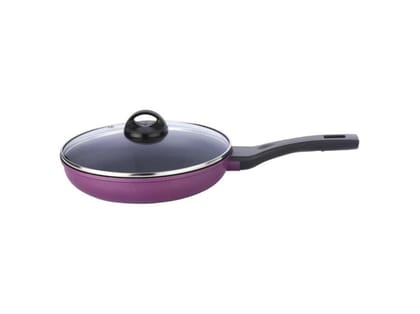 Premier Non Stick Diecast Frypan With Glass Lid 20cm