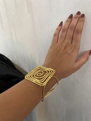 Spiralled Brass Cuff Bracelet