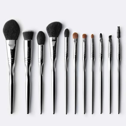 Allure Set of 11 Silver Make Brushes