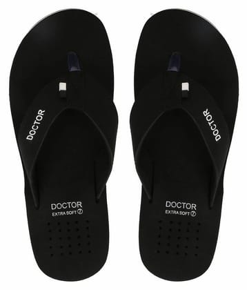 DOCTOR EXTRA SOFT - Black  Rubber Daily Slipper - None