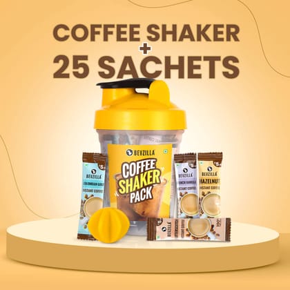 25 Flavoured Coffee Sachets  Shaker-25 Flavoured Coffee Sachets + Shaker - Default Title