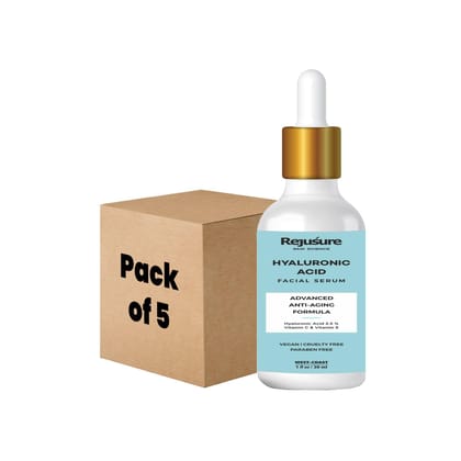 Rejusure Hyaluronic Acid Facial Serum  Advance Anti  Aging Hydration  30 ml Pack of 5-Rejusure Hyaluronic Acid Facial Serum – Advance Anti – Aging Hydration – 30 ml (Pack of 5)