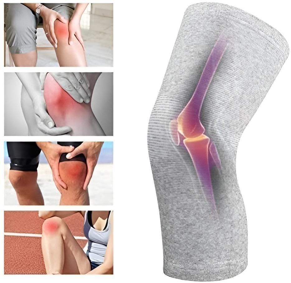 Instant Pain Relief Bamboo Compression Knee Sleeves – (Pack Of 2)-M [For Body Weight 60kg to 80kg]