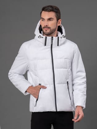 RedTape Hooded Jacket for Men | Padded & Detachable Hood | Enhanced Comfort