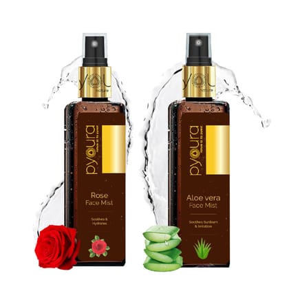 Rose & Aloe vera Face Mist Summer Skincare Kit, Soothe Hydrate Sunburn & Refresh with these 100% pure, alcohol free extracts