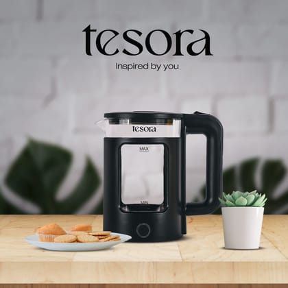 Tesora Electric Glass Kettle 1.5L-Black