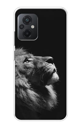 Lion Looking to Sky Soft Cover for Poco M5
