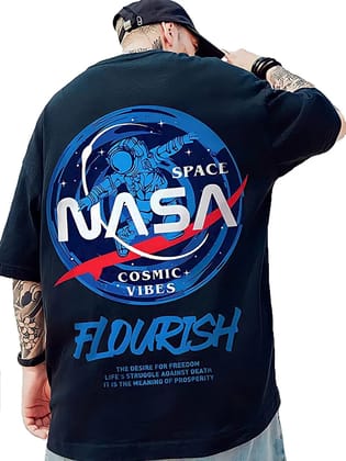 Oversize T shirts - Backprint NASA- Cotton 180 GSM-XL