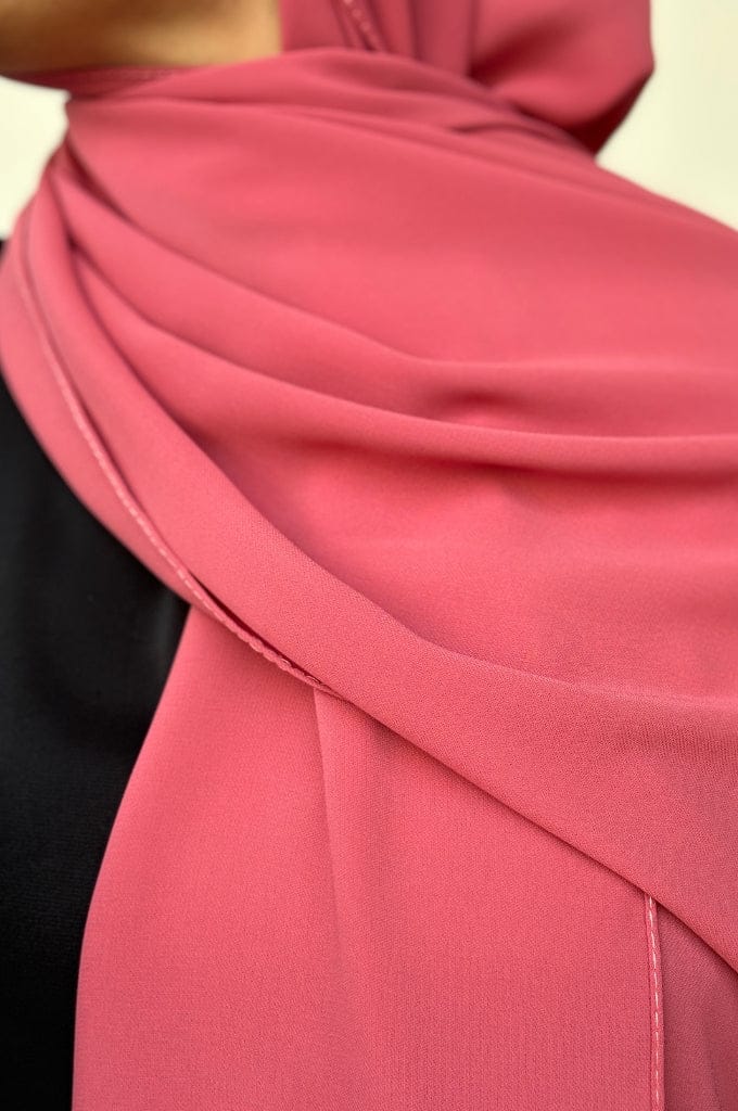 Medina Silk Hijab -  Rosewood-Rosewood