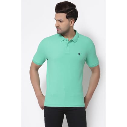 Red Tape Men Parrot Green CollaRed T-Shirt